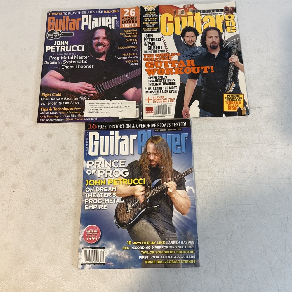 Lot Of 3 John Petrucci Guitar Magazines Prog Metal